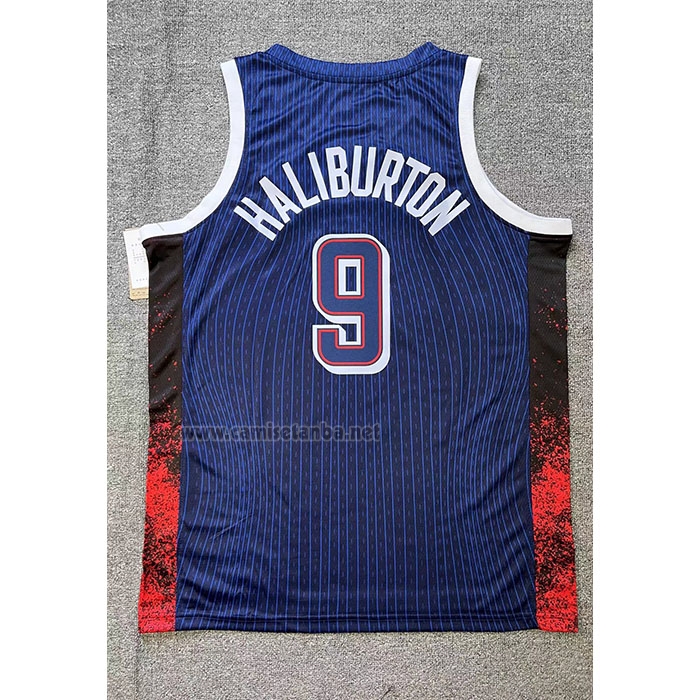 Camiseta USA 2024 Tyrese Haliburton #9 Juegos Olimpicos Azul
